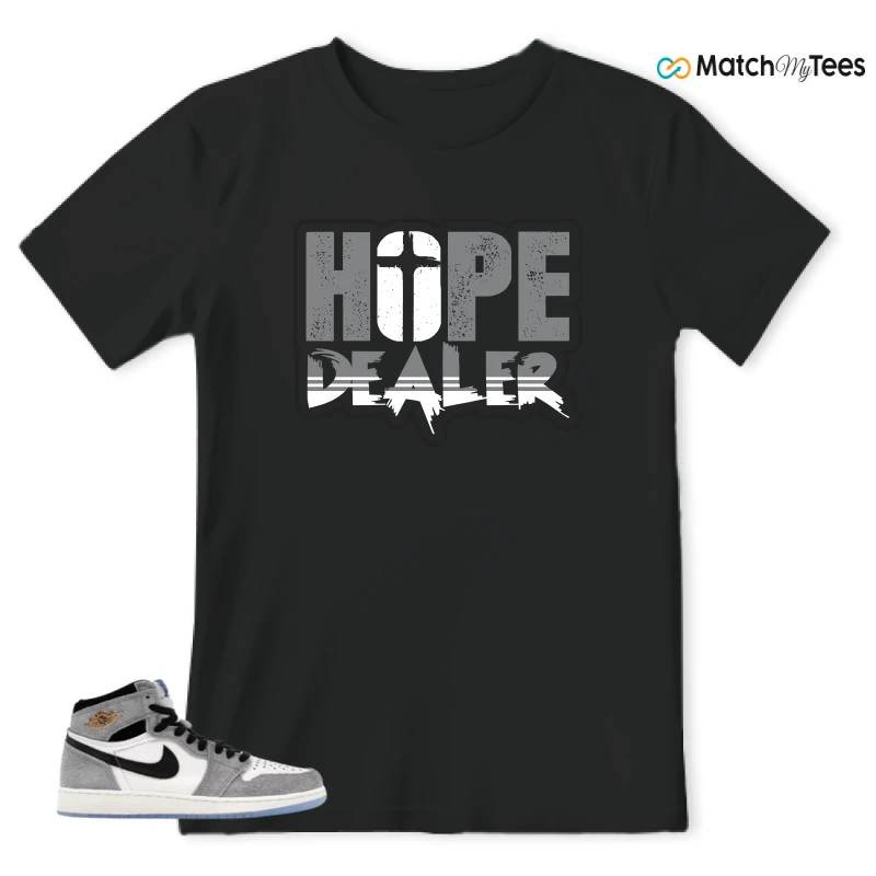 NIKE AIR JORDAN 1 HIGH COOL GREY SNEAKER Matching Tees t-shirt
