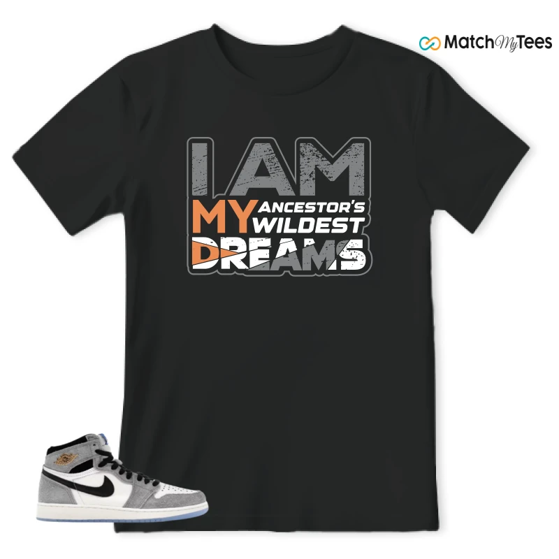 NIKE AIR JORDAN 1 HIGH COOL GREY SNEAKER Matching Tees t-shirt