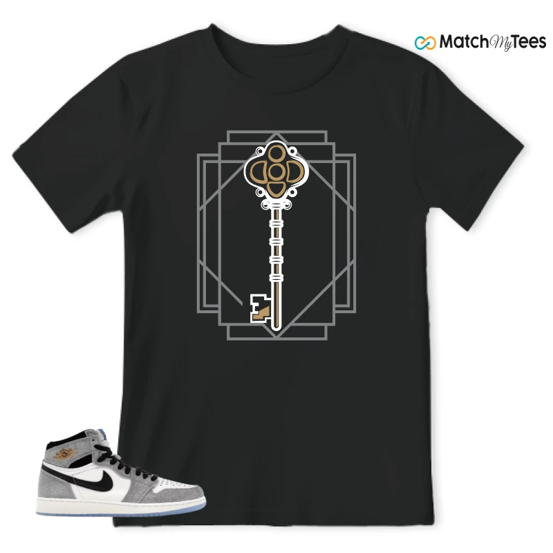 NIKE AIR JORDAN 1 HIGH COOL GREY SNEAKER Matching Tees t-shirt