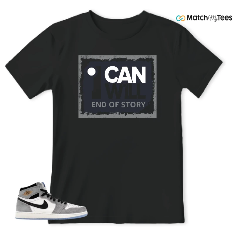NIKE AIR JORDAN 1 HIGH COOL GREY SNEAKER Matching Tees t-shirt