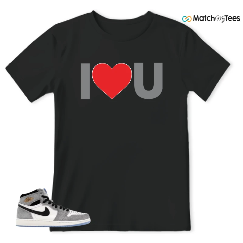 NIKE AIR JORDAN 1 HIGH COOL GREY SNEAKER Matching Tees t-shirt