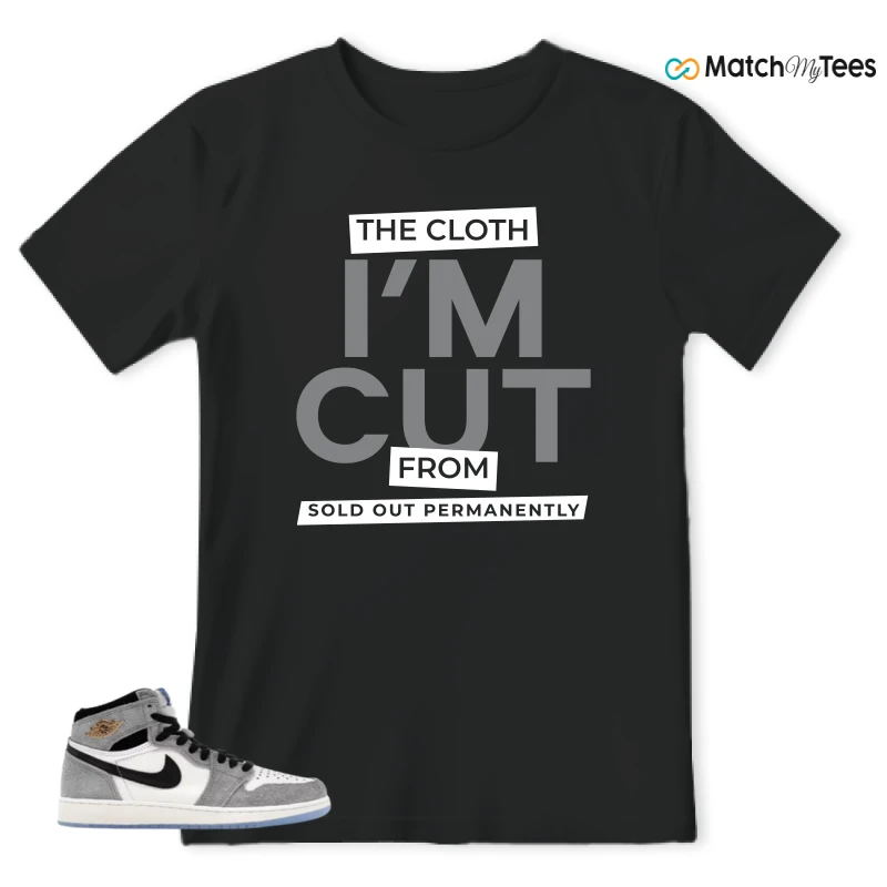 NIKE AIR JORDAN 1 HIGH COOL GREY SNEAKER Matching Tees t-shirt