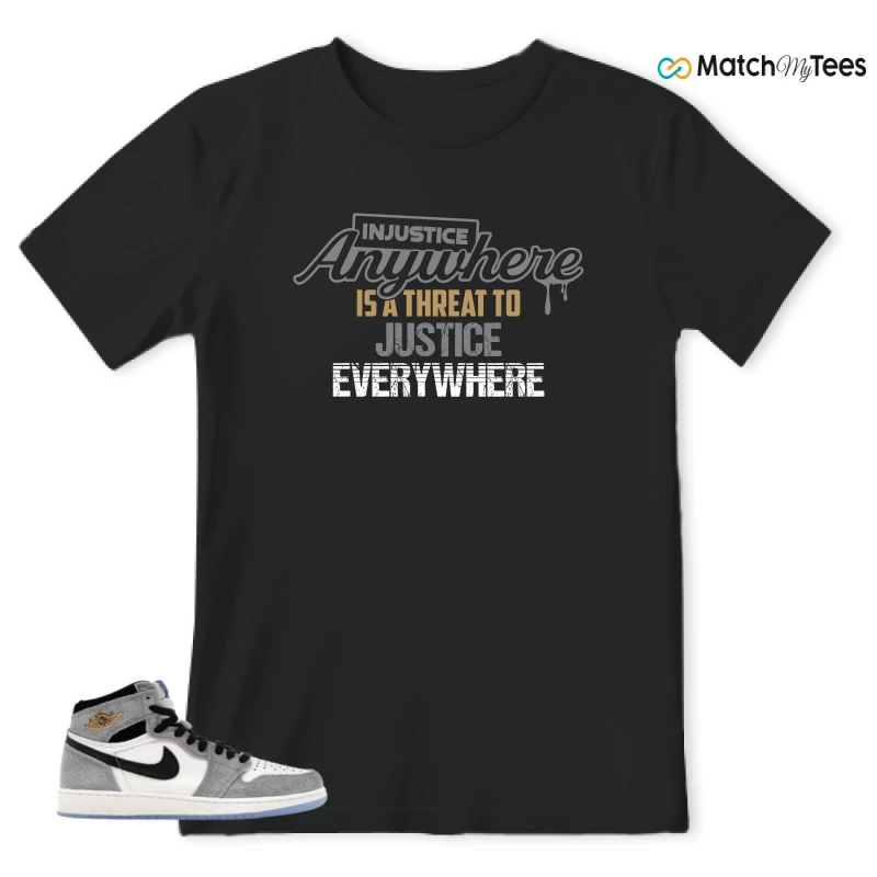 NIKE AIR JORDAN 1 HIGH COOL GREY SNEAKER Matching Tees t-shirt
