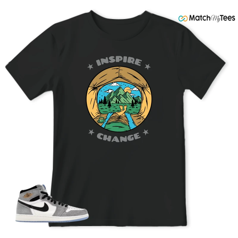 NIKE AIR JORDAN 1 HIGH COOL GREY SNEAKER Matching Tees t-shirt