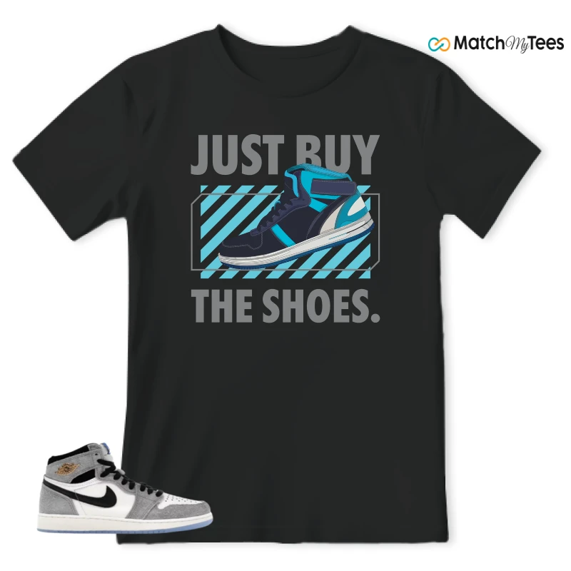 NIKE AIR JORDAN 1 HIGH COOL GREY SNEAKER Matching Tees t-shirt