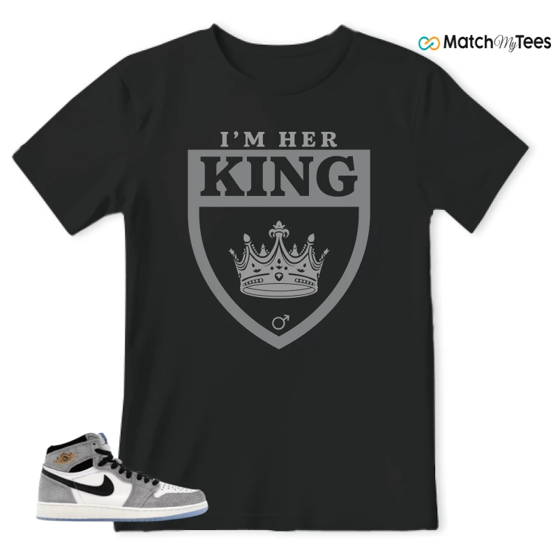 NIKE AIR JORDAN 1 HIGH COOL GREY SNEAKER Matching Tees t-shirt
