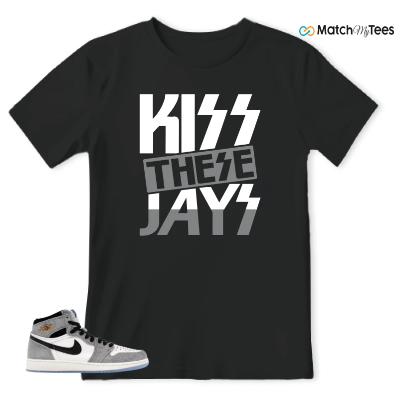 NIKE AIR JORDAN 1 HIGH COOL GREY SNEAKER Matching Tees t-shirt
