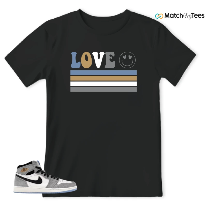 NIKE AIR JORDAN 1 HIGH COOL GREY SNEAKER Matching Tees t-shirt