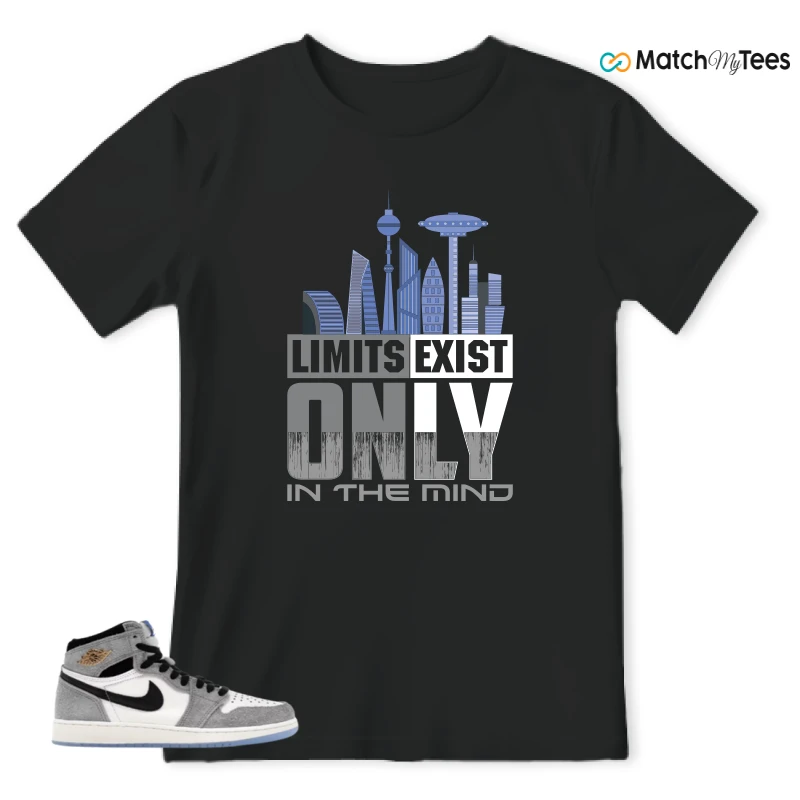 NIKE AIR JORDAN 1 HIGH COOL GREY SNEAKER Matching Tees t-shirt