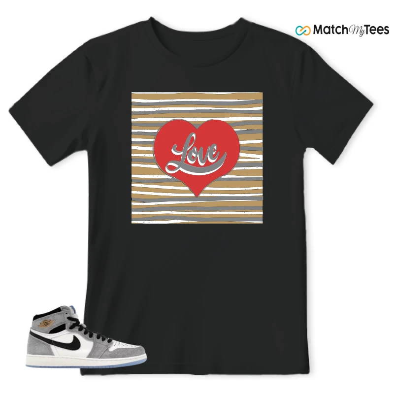 NIKE AIR JORDAN 1 HIGH COOL GREY SNEAKER Matching Tees t-shirt