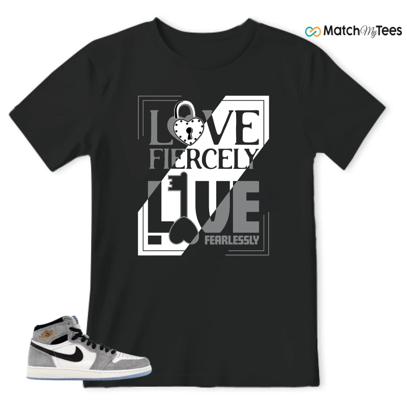 NIKE AIR JORDAN 1 HIGH COOL GREY SNEAKER Matching Tees t-shirt