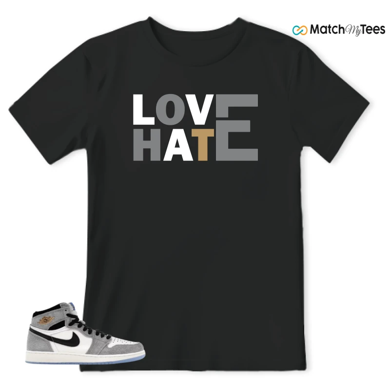 NIKE AIR JORDAN 1 HIGH COOL GREY SNEAKER Matching Tees t-shirt