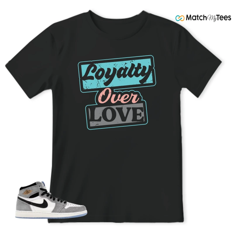 NIKE AIR JORDAN 1 HIGH COOL GREY SNEAKER Matching Tees t-shirt