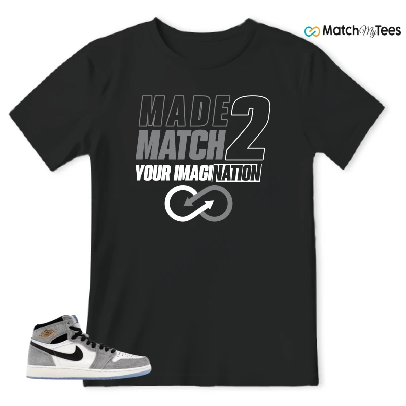 NIKE AIR JORDAN 1 HIGH COOL GREY SNEAKER Matching Tees t-shirt