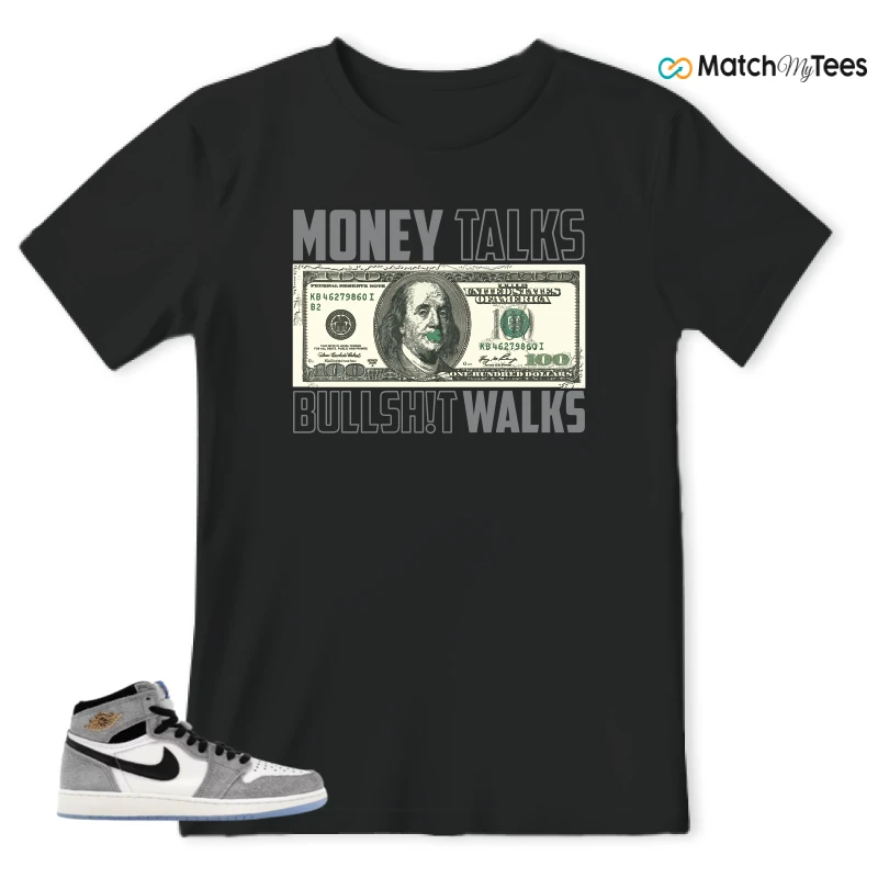 NIKE AIR JORDAN 1 HIGH COOL GREY SNEAKER Matching Tees t-shirt