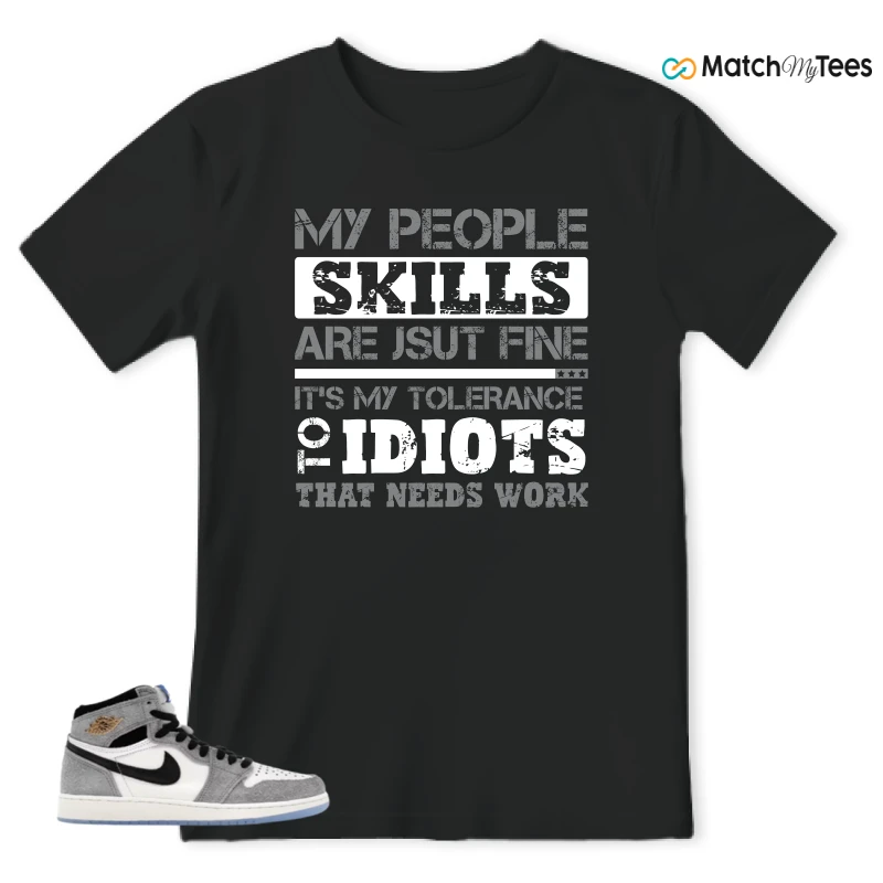 NIKE AIR JORDAN 1 HIGH COOL GREY SNEAKER Matching Tees t-shirt
