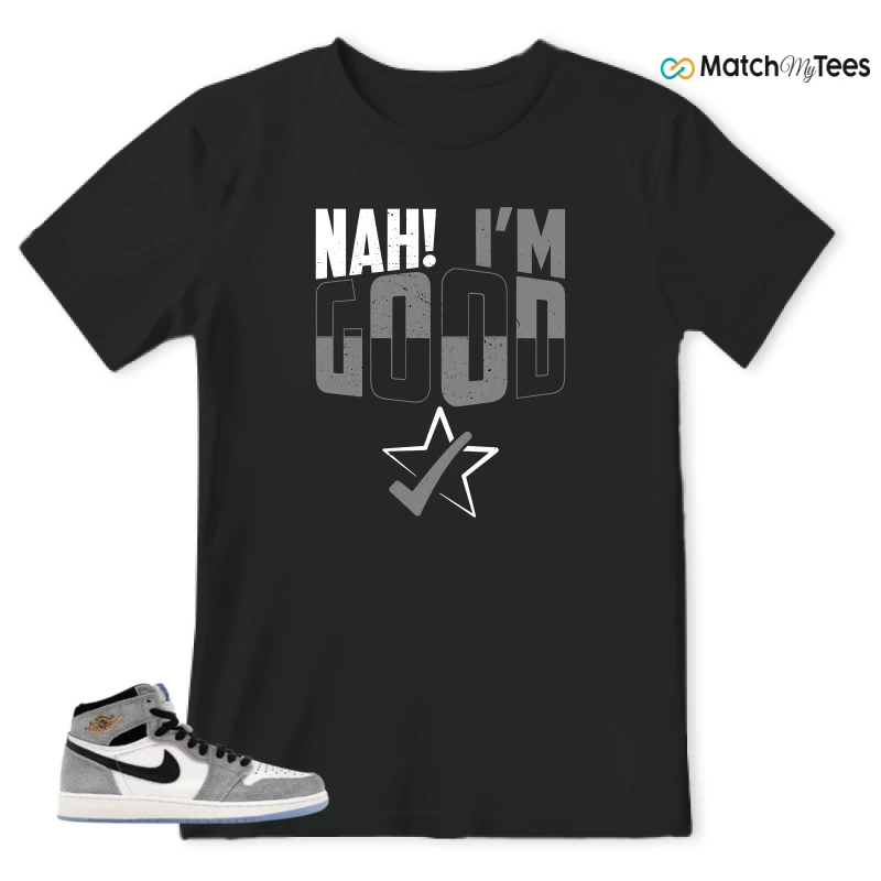 NIKE AIR JORDAN 1 HIGH COOL GREY SNEAKER Matching Tees t-shirt