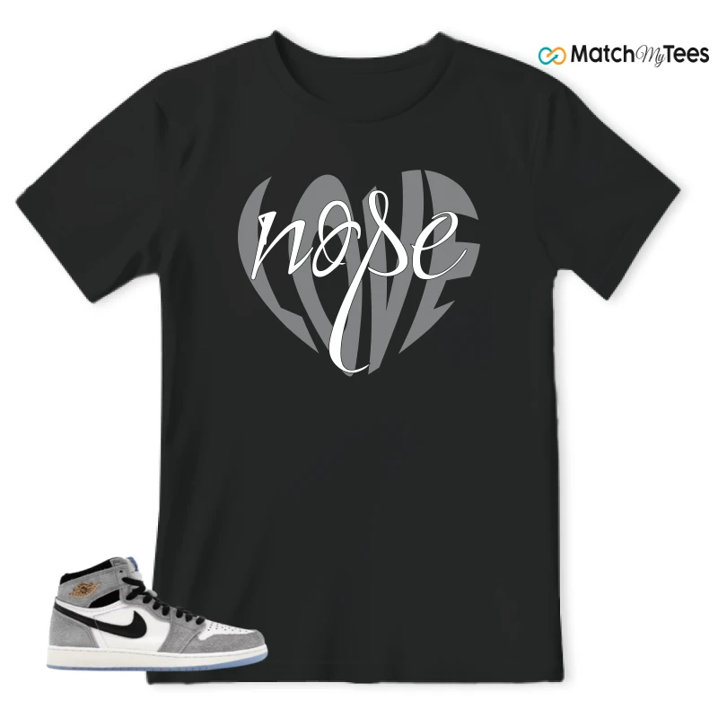 NIKE AIR JORDAN 1 HIGH COOL GREY SNEAKER Matching Tees t-shirt