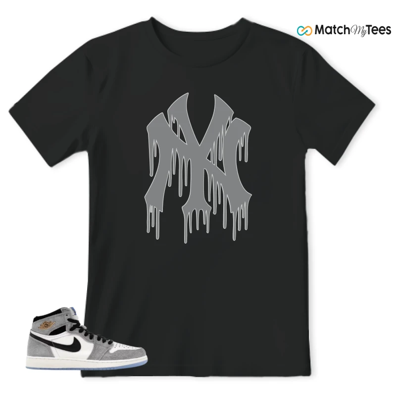 NIKE AIR JORDAN 1 HIGH COOL GREY SNEAKER Matching Tees t-shirt