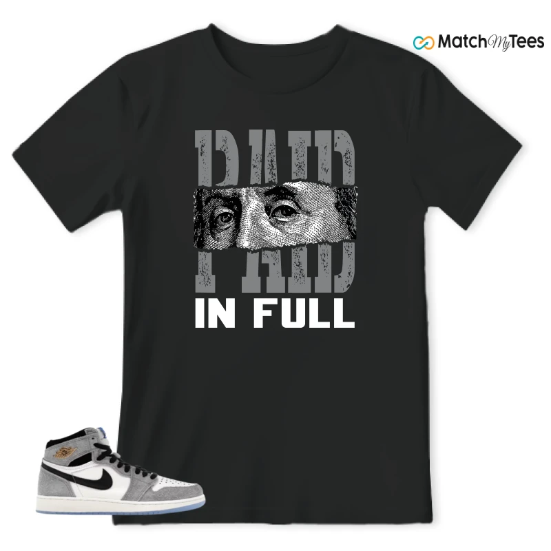 NIKE AIR JORDAN 1 HIGH COOL GREY SNEAKER Matching Tees t-shirt
