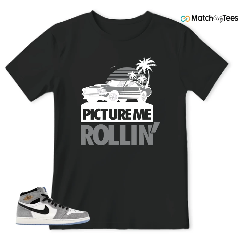 NIKE AIR JORDAN 1 HIGH COOL GREY SNEAKER Matching Tees t-shirt