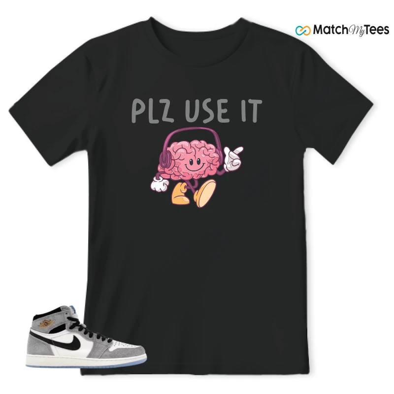 NIKE AIR JORDAN 1 HIGH COOL GREY SNEAKER Matching Tees t-shirt