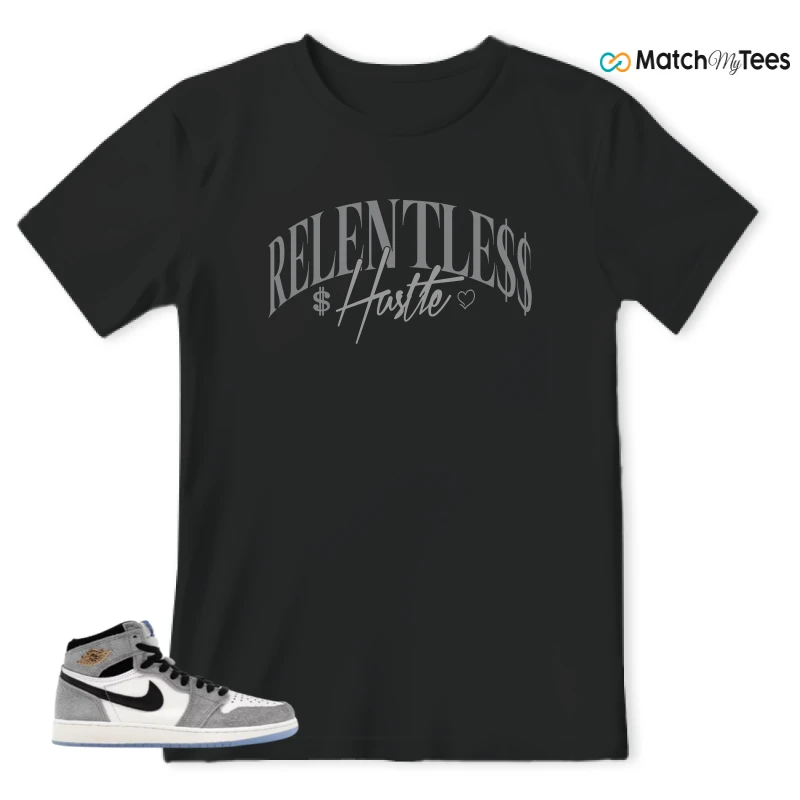 NIKE AIR JORDAN 1 HIGH COOL GREY SNEAKER Matching Tees t-shirt