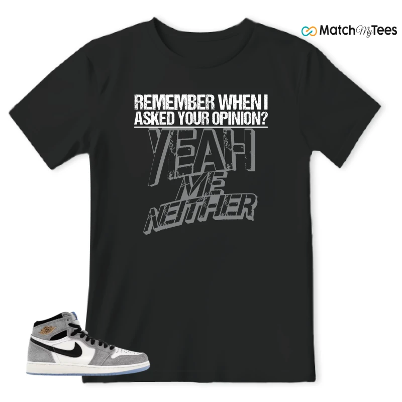 NIKE AIR JORDAN 1 HIGH COOL GREY SNEAKER Matching Tees t-shirt