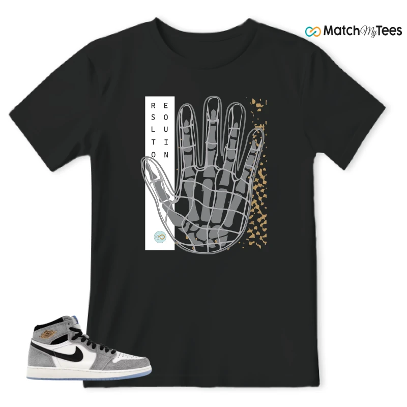 NIKE AIR JORDAN 1 HIGH COOL GREY SNEAKER Matching Tees t-shirt
