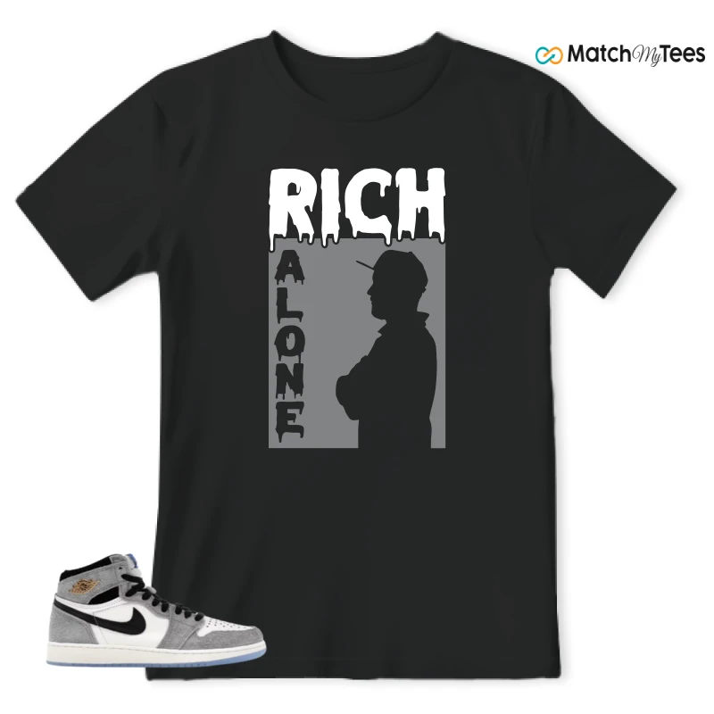 NIKE AIR JORDAN 1 HIGH COOL GREY SNEAKER Matching Tees t-shirt