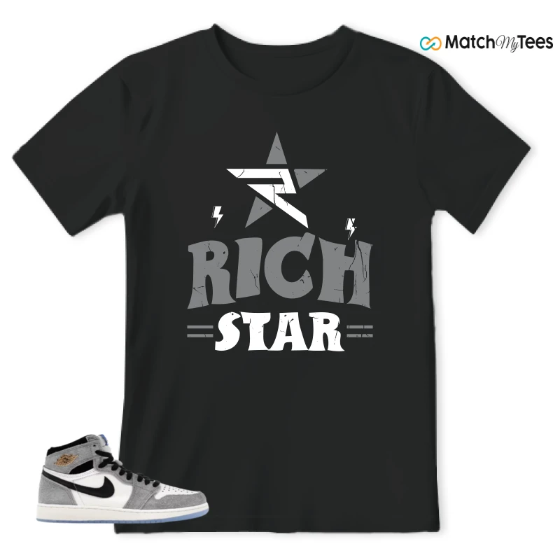 NIKE AIR JORDAN 1 HIGH COOL GREY SNEAKER Matching Tees t-shirt