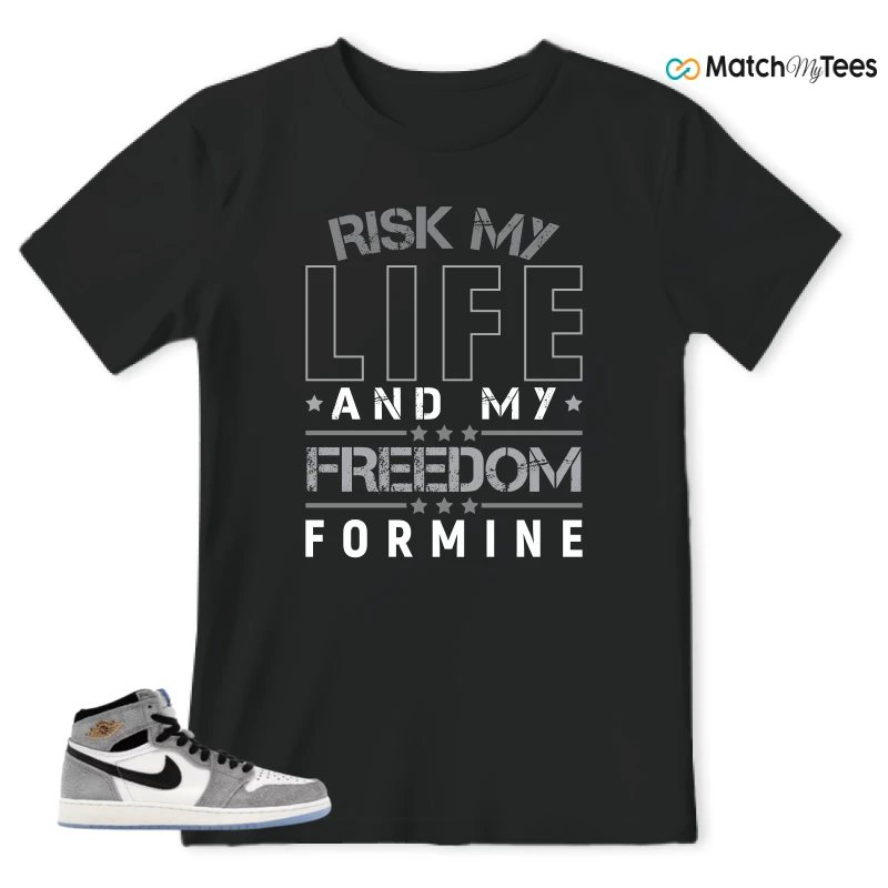 NIKE AIR JORDAN 1 HIGH COOL GREY SNEAKER Matching Tees t-shirt