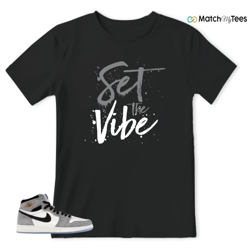 NIKE AIR JORDAN 1 HIGH COOL GREY SNEAKER Matching Tees t-shirt