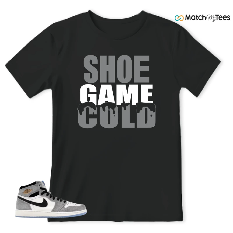 NIKE AIR JORDAN 1 HIGH COOL GREY SNEAKER Matching Tees t-shirt