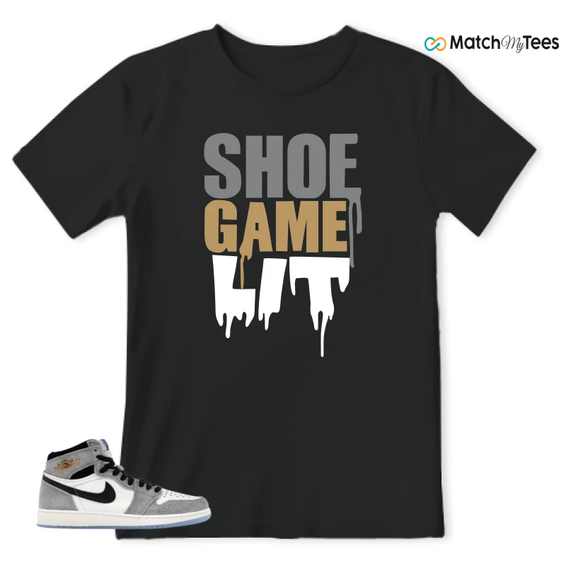 NIKE AIR JORDAN 1 HIGH COOL GREY SNEAKER Matching Tees t-shirt