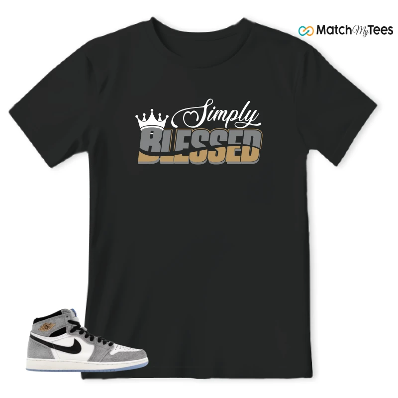 NIKE AIR JORDAN 1 HIGH COOL GREY SNEAKER Matching Tees t-shirt