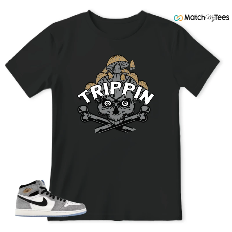 NIKE AIR JORDAN 1 HIGH COOL GREY SNEAKER Matching Tees t-shirt