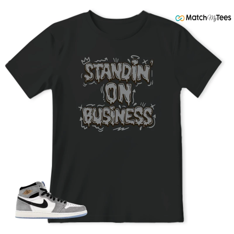 NIKE AIR JORDAN 1 HIGH COOL GREY SNEAKER Matching Tees t-shirt