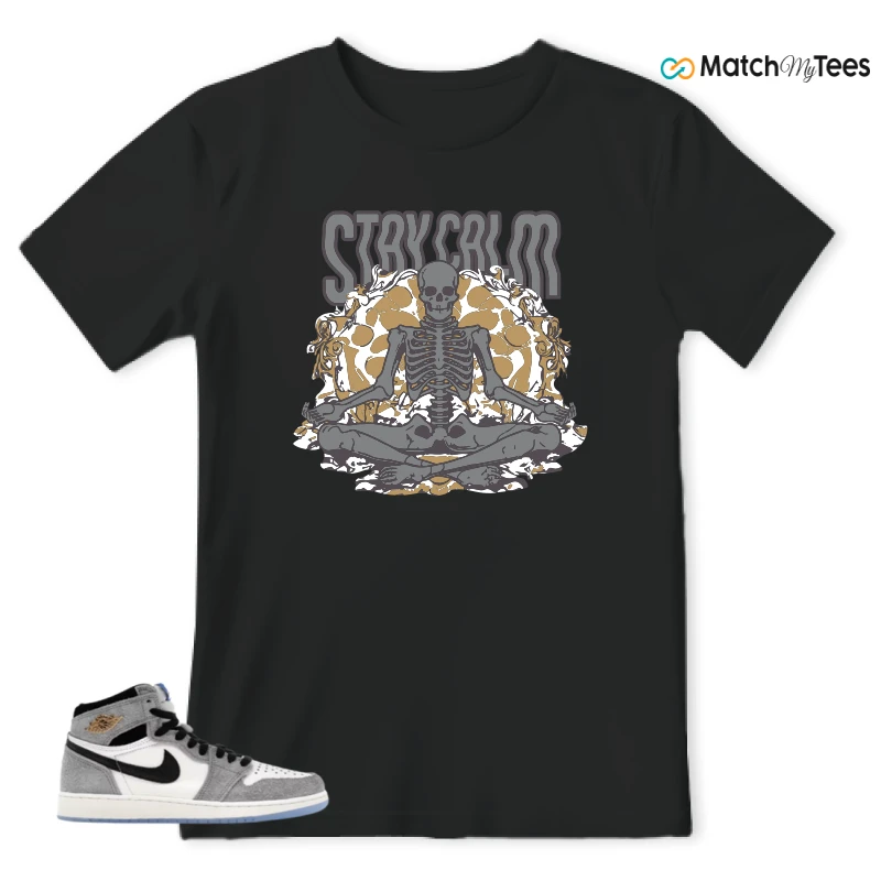 NIKE AIR JORDAN 1 HIGH COOL GREY SNEAKER Matching Tees t-shirt