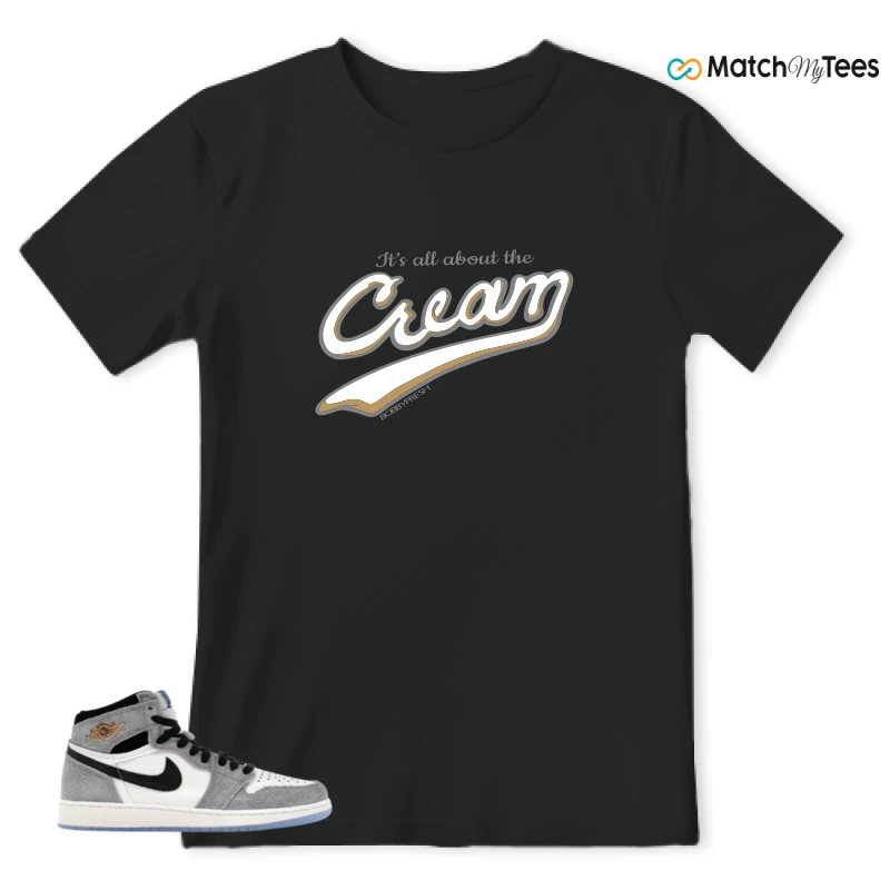 NIKE AIR JORDAN 1 HIGH COOL GREY SNEAKER Matching Tees t-shirt