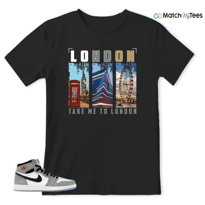 NIKE AIR JORDAN 1 HIGH COOL GREY SNEAKER Matching Tees t-shirt