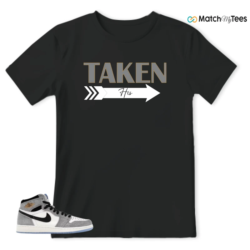 NIKE AIR JORDAN 1 HIGH COOL GREY SNEAKER Matching Tees t-shirt