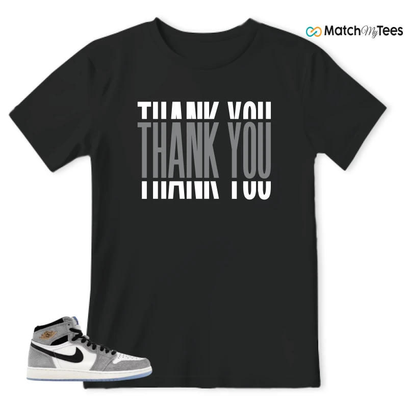 NIKE AIR JORDAN 1 HIGH COOL GREY SNEAKER Matching Tees t-shirt