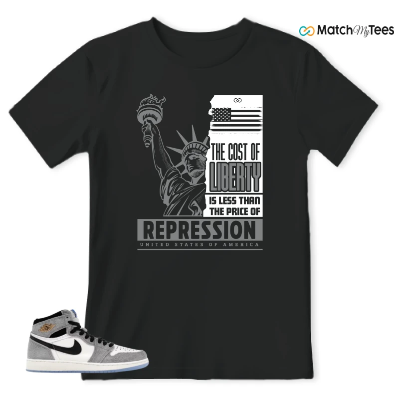 NIKE AIR JORDAN 1 HIGH COOL GREY SNEAKER Matching Tees t-shirt