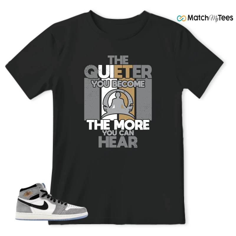 NIKE AIR JORDAN 1 HIGH COOL GREY SNEAKER Matching Tees t-shirt