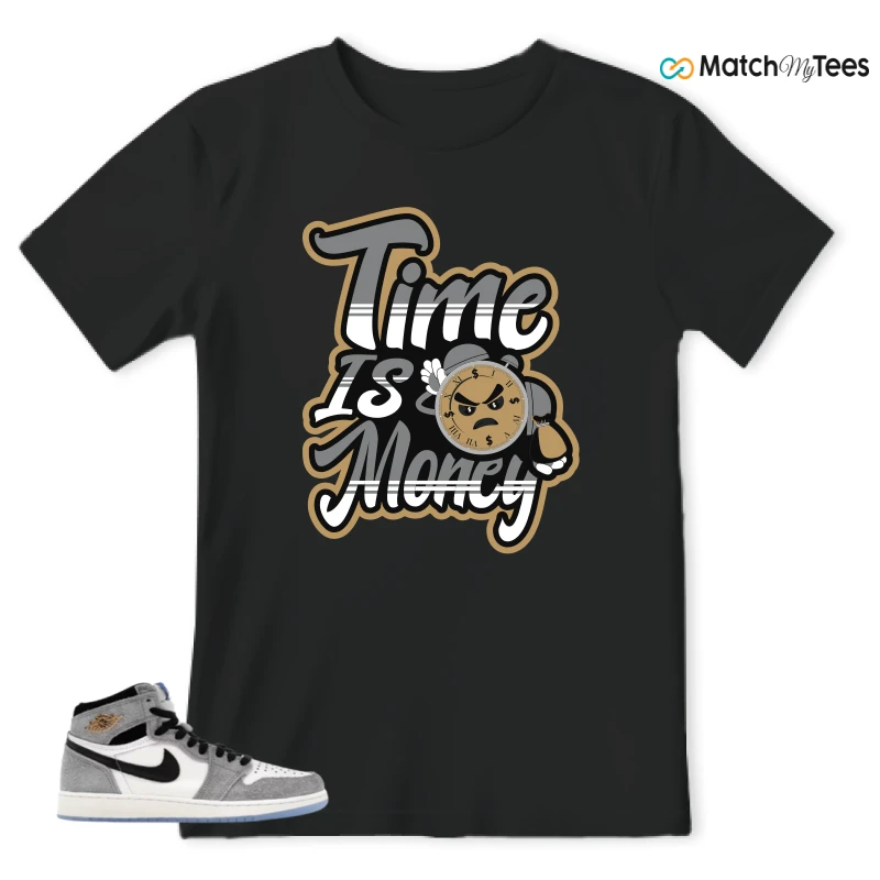 NIKE AIR JORDAN 1 HIGH COOL GREY SNEAKER Matching Tees t-shirt