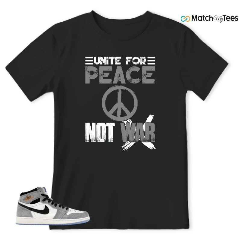 NIKE AIR JORDAN 1 HIGH COOL GREY SNEAKER Matching Tees t-shirt