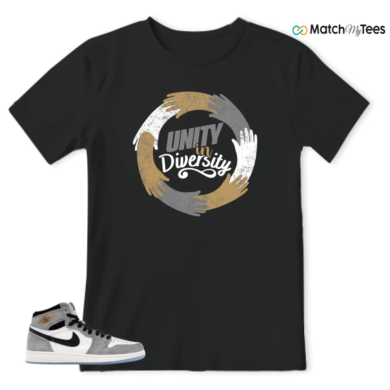 NIKE AIR JORDAN 1 HIGH COOL GREY SNEAKER Matching Tees t-shirt