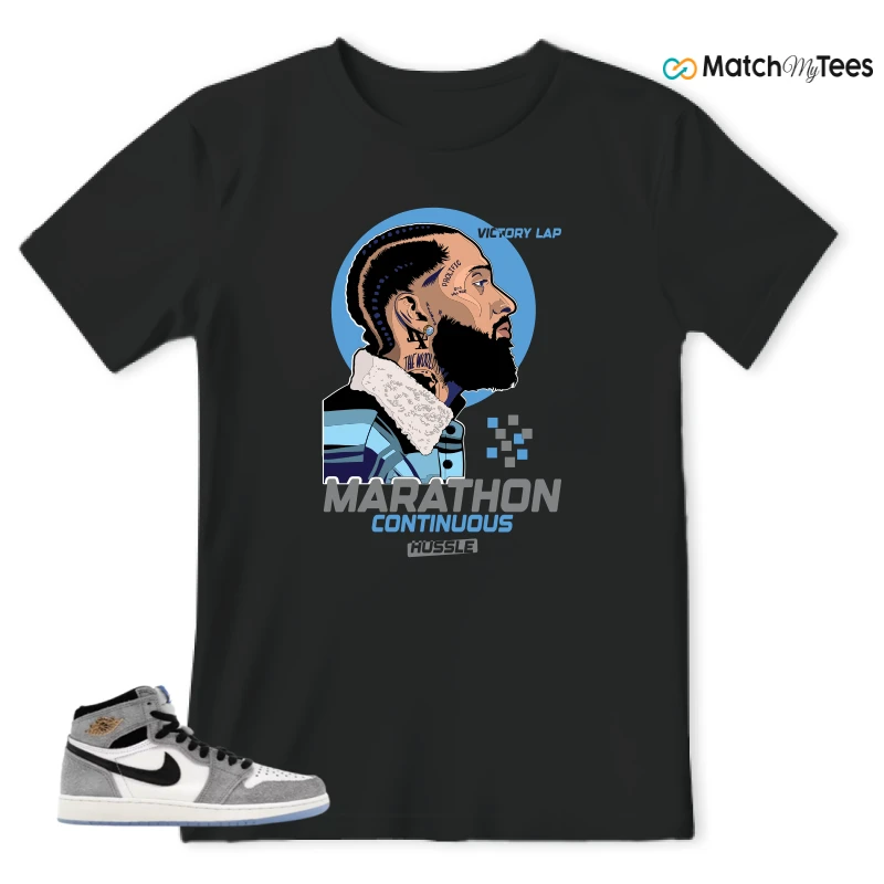 NIKE AIR JORDAN 1 HIGH COOL GREY SNEAKER Matching Tees t-shirt