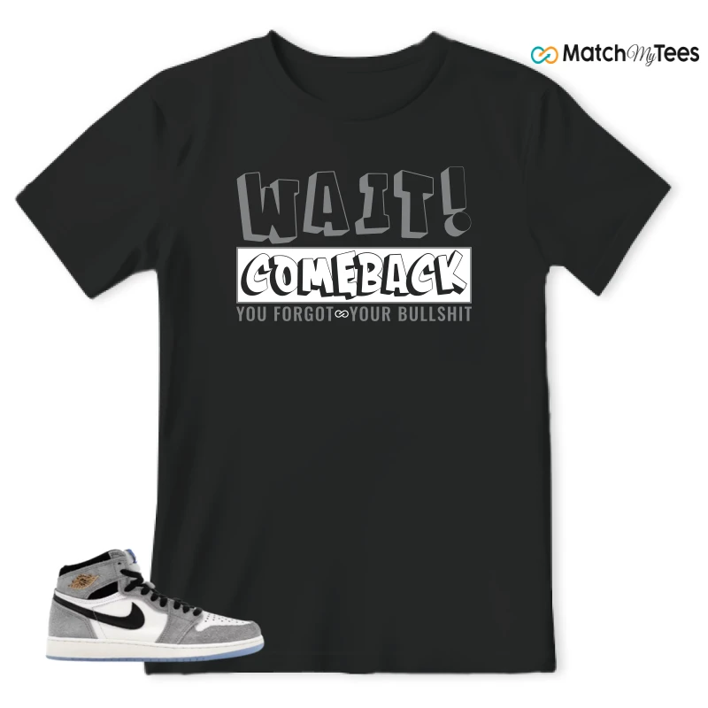 NIKE AIR JORDAN 1 HIGH COOL GREY SNEAKER Matching Tees t-shirt
